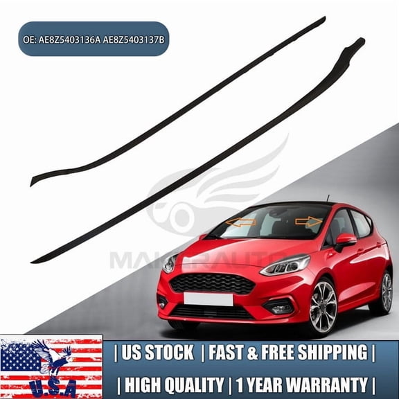 For Ford Fiesta 2011-2019 Windshield A Pillar Trim Moulding Pair
