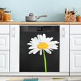 thumbnail image 5 of Coolnut Black Daisy Flower Dishwasher Magnet Cover,Reusable Fridge Panel Decal with Magnetic Stickers for Kitchen Appliance Home Decor, 23"x 26", 5 of 6