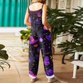 thumbnail image 4 of Overall Cotton-Linen Jumpsuit For Women With Pockets Loose Fit Spaghetti Strap Wide Leg Casual Plus Size Rompers For Women, 4 of 5