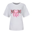 thumbnail image 5 of Nrmvnmi Mothers Baseball Tee Shirt for Women Short Sleeve Letter Printed Graphic Mom Gifts Tee Shirts Mothers Day Gifts, 5 of 5