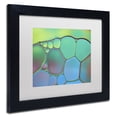 thumbnail image 3 of Trademark Fine Art 'Lime Green and Blue Stained Glass' Canvas Art by Cora Niele, White Matte, Black Frame, 3 of 4