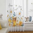 thumbnail image 6 of White Daisy Sheer Curtains 96 Inches Long, Spring Floral Elegant Farmhouse Botanical Bees Light Filering Curtains, Privacy Drapes Simi Floor to Veiling Curtain for Living Room Window Treatment, 6 of 9