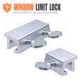 thumbnail image 2 of DEBGFS 12PCS Sliding Window Locks Glass Windows Lock for Child Proof Home Safety Vertical Window Stopper Adjustable Aluminum Double Hole Lock Kid Guard for Patio AC Travel RV,silver-12pcs,doublehole, 2 of 8