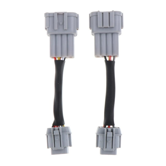 2Pcs Car Headlight Adapter Wiring Harness, Hid to 6 Pin, Replacements