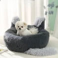 thumbnail image 2 of Cute Plush Cat Bed Round Thicken Dog Nest Winter Warm Pet Mat Dog Sleep Non-slip Cat House Puppy Sofa Beds  40/50/60cm ShopWise Round, 2 of 10