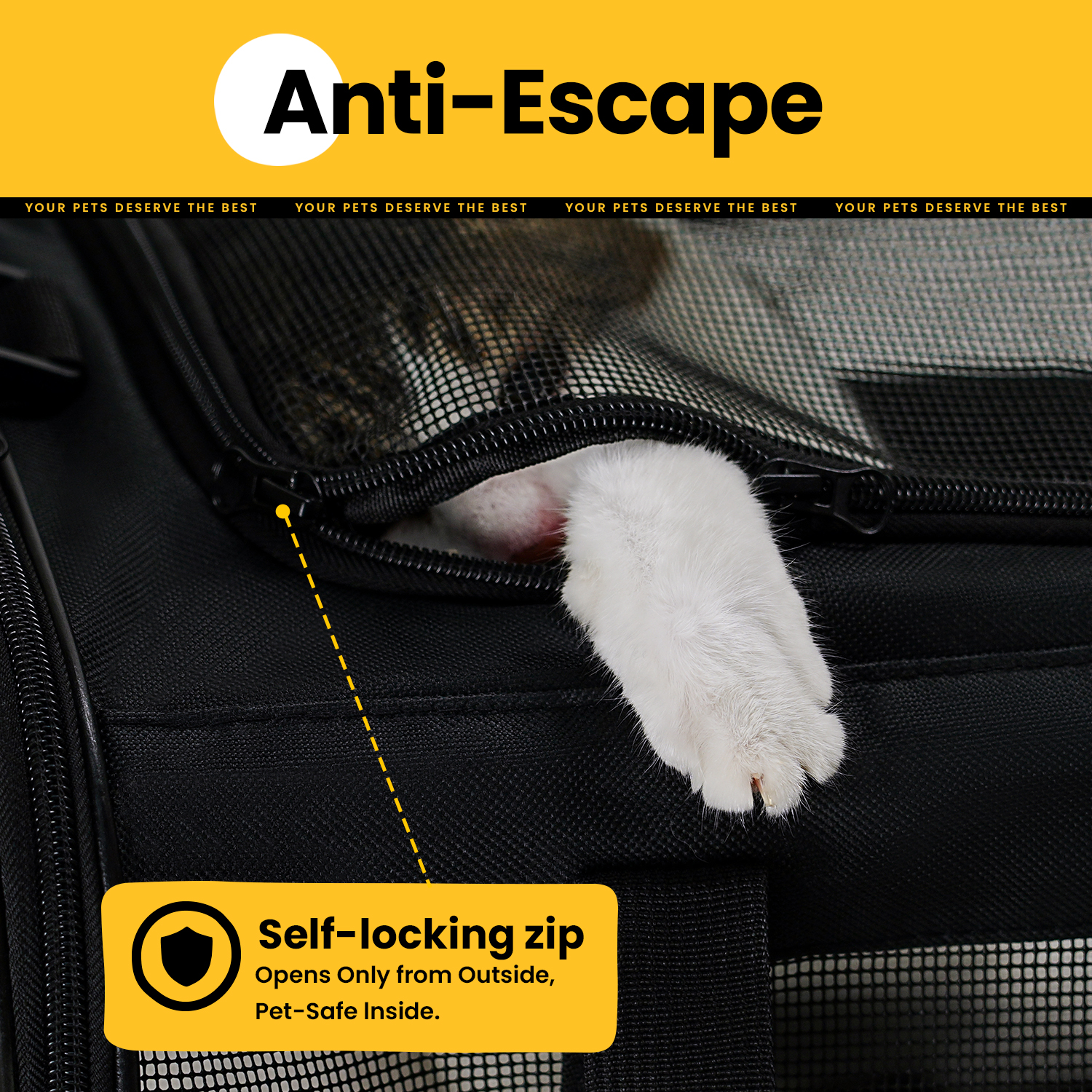 Conlun Soft-Sided Cat Carrier, Airline Approved, Black photo 5