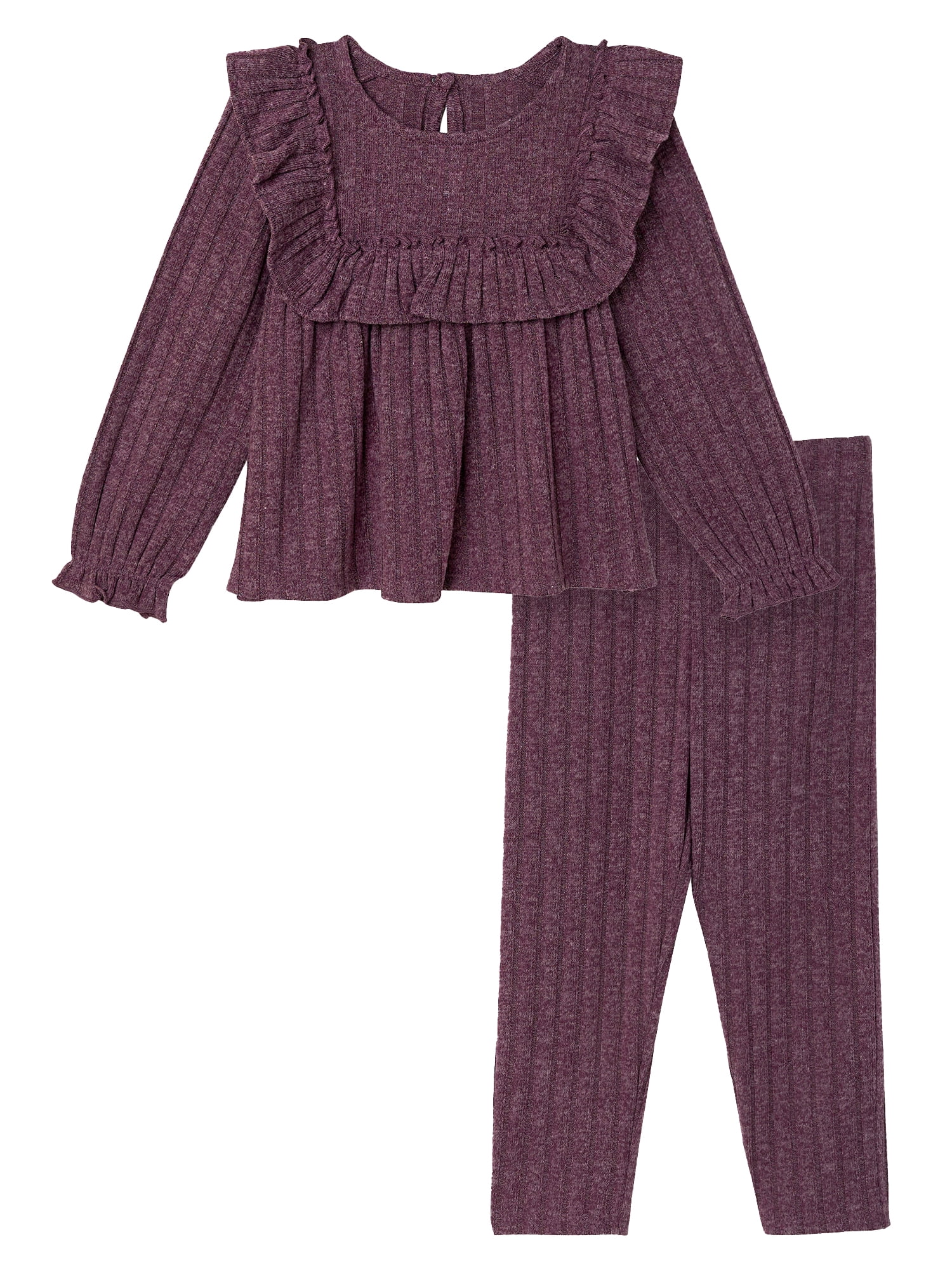 Modern Moments by Gerber Toddler Girl Ruffle Top and Pant Set, Sizes 12M-5T