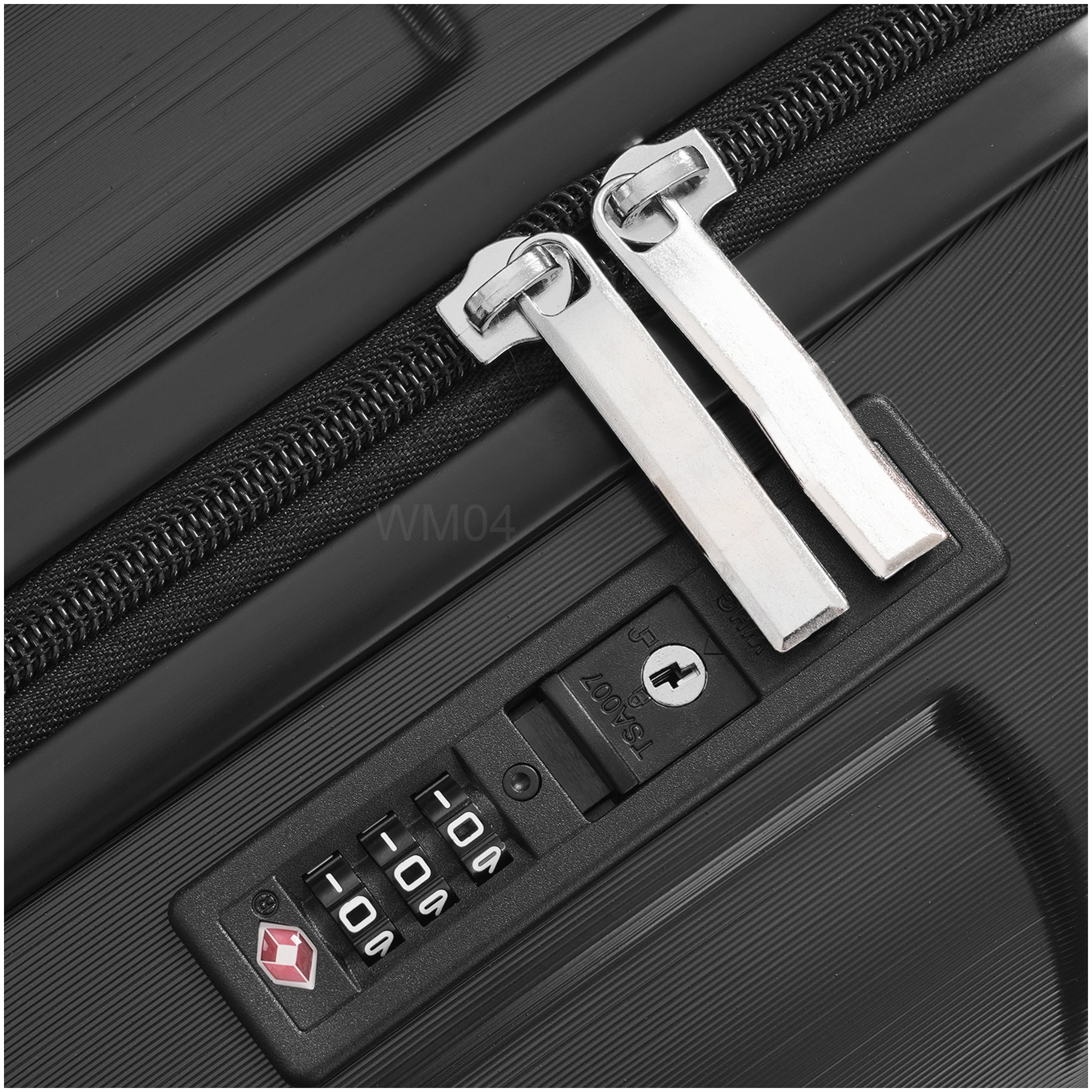 MANGIJOY TSA Lock Carry On Luggage 20 Inch, Expandable ABS Hardshell Suitcase with 8 Spinner Wheels, Lightweight Travel Bag with Packing Cubes, Black
