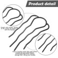 thumbnail image 3 of 6 Pieces 87 mm Hair Fork Clip Stick Hair Side Comb Hairpin Hair Bun Updo Hair Sticks Alloy 4 Prong Bun Hair Pins Clips Grips for Women Hair Styling To, 3 of 4