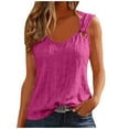 thumbnail image 2 of Inverlee Women's Solid U Neck Tank Tops Sleeveless Loose Fit Shirt Spring Summer Casual Tee, 2 of 7