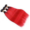 thumbnail image 4 of Hair Bundles Raivide Ombre Straight 30 cm 35 cm 40 cm negro/rojo, 4 of 6
