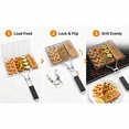 thumbnail image 4 of Grill Basket Portable Outdoor BBQ Rack for Veggies, Shrimp & Fish Grilling Accessories, Folding Stainless Steel, 4 of 6