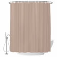 thumbnail image 2 of Warm Beige Waterproof Fabric Shower Curtain, Solid Color Farmhouse Beige Waterproof Fabric Shower Curtain for Bathroom Curtains Bathtubs Hotel Washable Shower Curtains with 12 Hooks Small 36x78in, 2 of 8