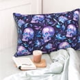 thumbnail image 4 of KLL Blue Skull Crystal Pillow Covers Envelope Closure,Super Soft and Cozy Fuzzy Fleece Pillow Case Cover (No pillow core） 14"x20", 4 of 5