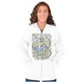thumbnail image 3 of Smurfette Cartoon Floral Paisley Zip Hoodie Sweatshirt Women Brisco Brands S, 3 of 5