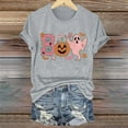thumbnail image 5 of Clearance! HCURIBAD Shirts for Women, Women's Round Neck Long Sleeve Top Halloween Printed Casual Loose T Shirt, Womens Graphic Tees, Halloween Shirts for Women 1PC Top Gray 3XL, 5 of 6
