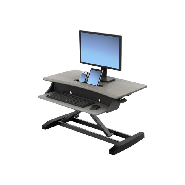 Ergotron WorkFit-Z Mini - Convertisseur de Bureau Debout - Rectangulaire - dove Gris - base Noire