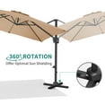 thumbnail image 6 of 10x10 FT Cantilever Patio Umbrella, 360° Rotating Offset Umbrella with Crank Lift, 100-Position Tilt., 6 of 6