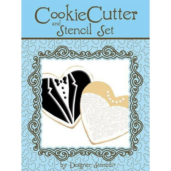 Bride & Groom Cookie Cutter & Stencil Set by Designer Stencils