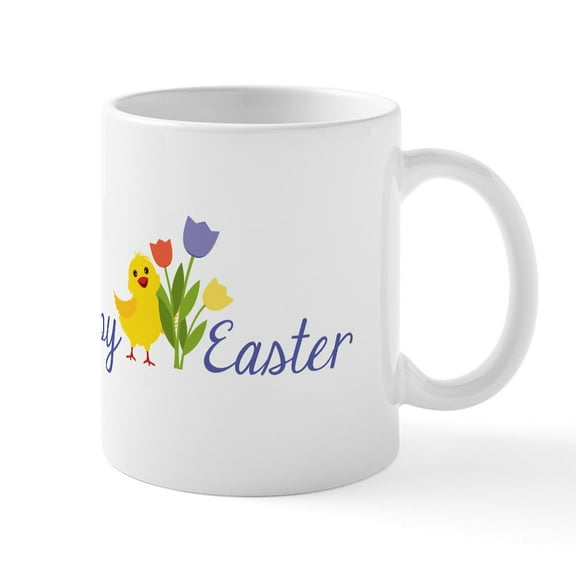 CafePress - Happy Easter Chick Mugs - 11 oz Ceramic Mug - Novelty Coffee Tea Cup