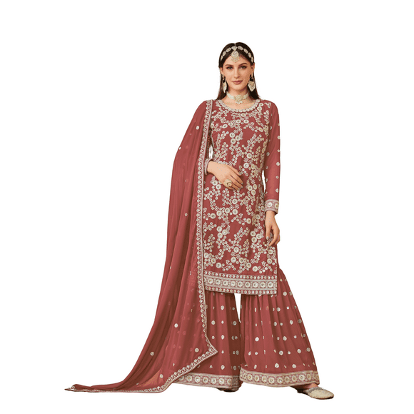 Custom Made Indian Designer Sharara Suits For Women & Girls Heavy Georgette Kurta Kurti Sets