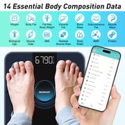 INSMART Body Weight Scale,Smart Scale for Body Weight,Digital Bathroom Scale with BMI,Bluetooth Body Fat Scale,14 Body Composition Analyzer with Fitness APP Sync,400lbs