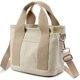 thumbnail image 1 of Dam canvas tote väska med flera fickor, snygg axelväska med fack, 1 of 5