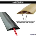 thumbnail image 3 of Kable Kontrol Floor Cord Cover kit - 6 Feet Long Black PVC Cable Protector, 3 of 7