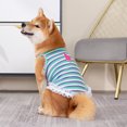 thumbnail image 3 of Cute Dog Camisole - Lace Edge Tank Top - Striped T-shirt Puppy Vest Shirt - Pet Clothes, 3 of 8