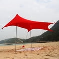 thumbnail image 2 of Toldo impermeable al aire libre Sunnimix Tienda de sol rojo Tienda de sombrillas de playa, 2 of 7