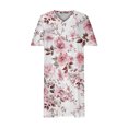 thumbnail image 5 of Viikei Summer Dresses Clearance,Women's Fit and Flare Short Sleeve Dress,Plus Size Dress for Women V Neck Summer Printing Sundresses Knee Short Sleeve with Pockets Multicolor L, 5 of 5