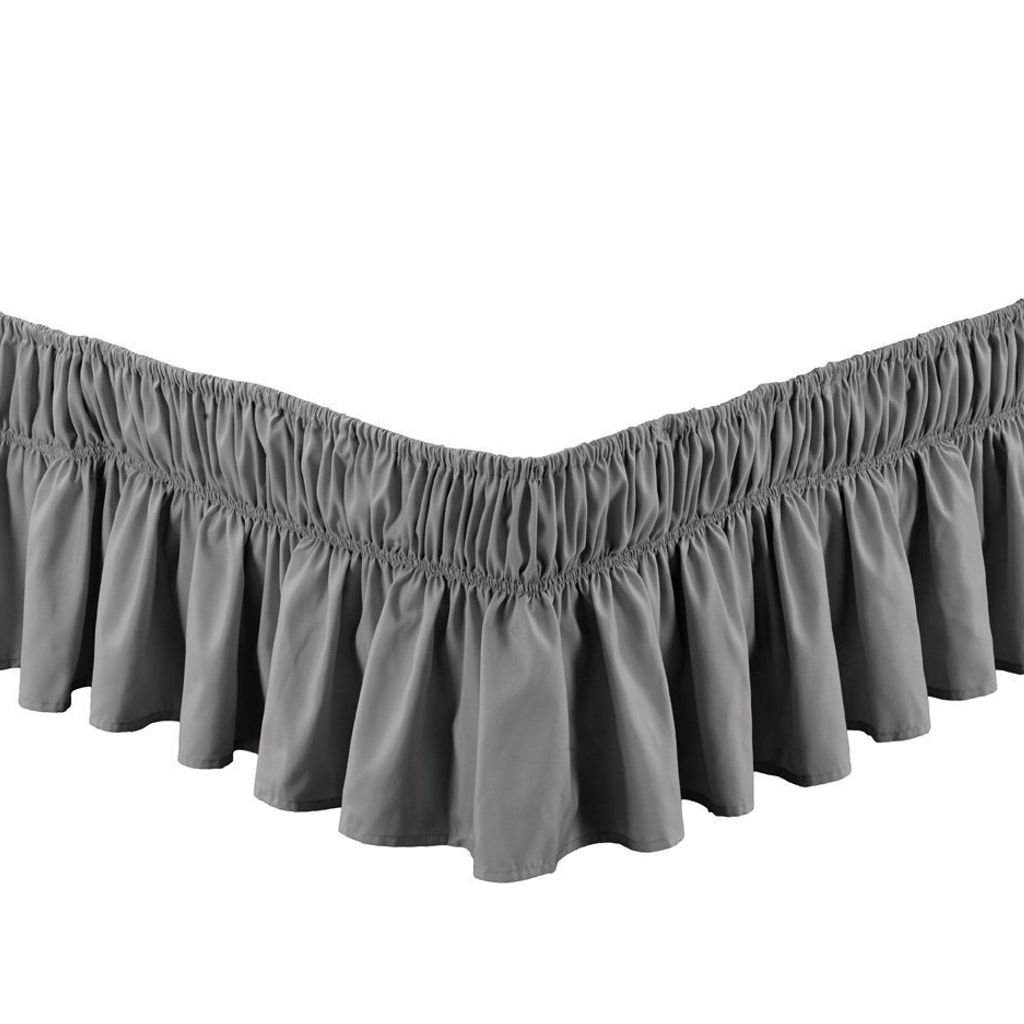 Elastic bed pleats around the bed skirt, pleated dust ruffles Bedspread