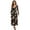 Capybara, variant on Tutolipy Flower Printed Midi Dresses for Women V Neck A Line Dress Long Sleeve Dresses Empire Waist Dress with Pockets, S