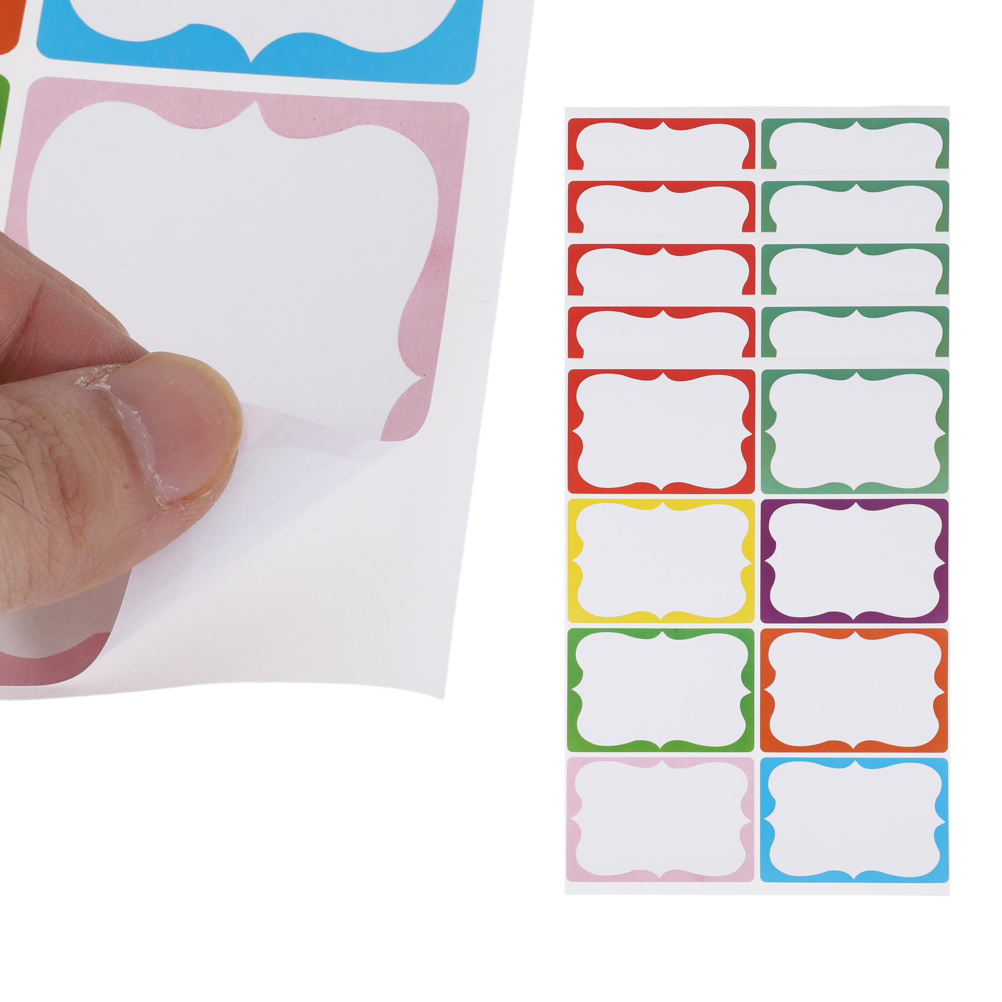 Unique Bargains Handwritable Gift Stickers 3"x2" 6PCS Colorful Model B