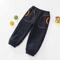 thumbnail image 4 of Povozer Toddler Baby Boys Girls Sweatpants Elastic Waist Bottom Pants(Orange,4-5T), 4 of 6