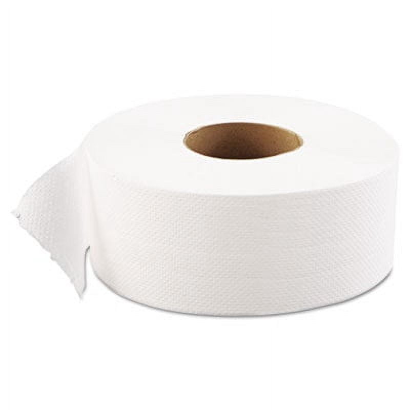 Boardwalk 6100 JRT Bath Tissue, Jumbo Roll 2-Ply, 1000 Ft Long, White (Case Of 12 Rolls) | Septic Safe & Embossed Toilet Paper 2 thumbnail image