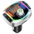thumbnail image 1 of Bluetooth Fm Transmitter, 7 Colors Led Bluetooth 5.0 Car Radio Adapter Mp3 Player Kit, With Pd 18w & Qc3.0 Quick Car Charger, Usb Ports 5v/1a, 1 of 5