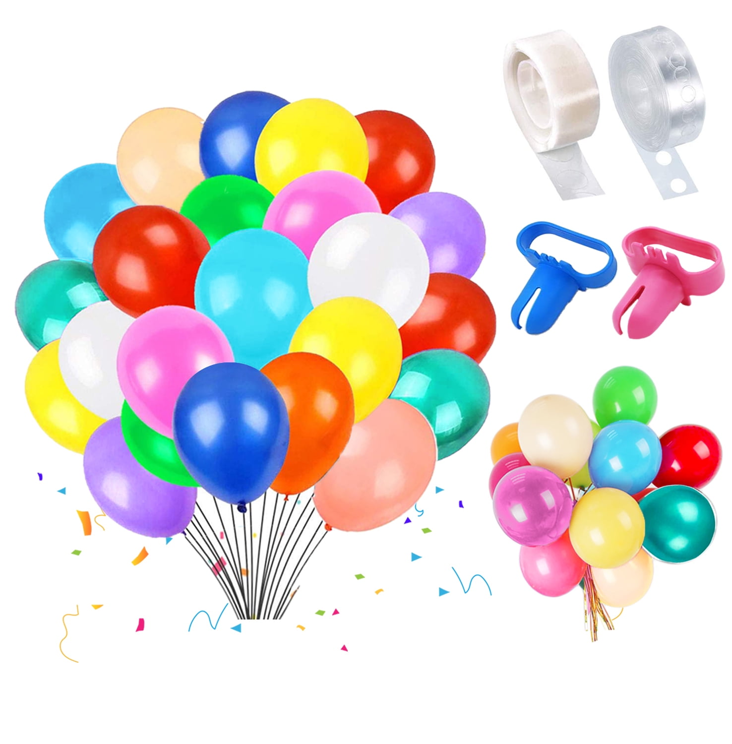 Fenxyo 200pcs Assorted Party Balloons Arch Kit, Including balloon