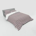 thumbnail image 3 of Ambesonne Geometric Bedding Set 3 Pcs, Round Edged Pink Rhombus, Twin, Taupe Grey Pale Pink, 3 of 3