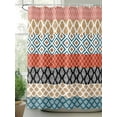 thumbnail image 2 of Shower Curtain Boho Stripe Tribal Vintage Shower Curtains for Bathroom, Waterproof Polyester Shower Curtain Set with Hooks, Extra Long 72" x 84" Bohemian Style Pattern, 2 of 6