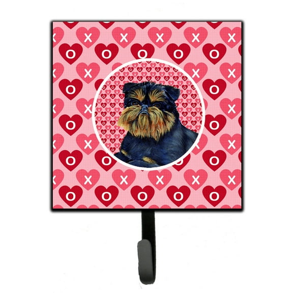 Carolines Treasures LH9163SH4 Brussels Griffon Hearts Love and Valentines Day Portrait Leash or Key Holder Single Hook
