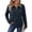 Dark Green#100903BB, variant on Garbnen Striped Women's Polo Shirts Color Block Buttons Collared Basic Long Sleeve Shirts for Women Relaxed Fit Basic Fall Winter Golf Shirts for Women