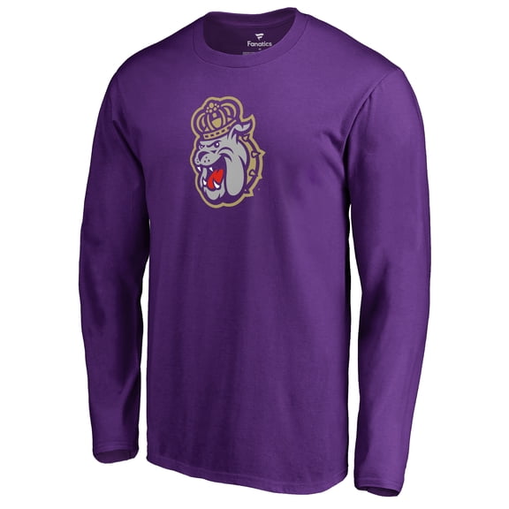 Men's Purple James Madison Dukes Primary Team Logo Long Sleeve T-Shirt