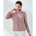 thumbnail image 4 of Wenseny Women’s Casual Zipper Lightweight Down Puffer Coat Mock Neck Jacket Pink XL, 4 of 7