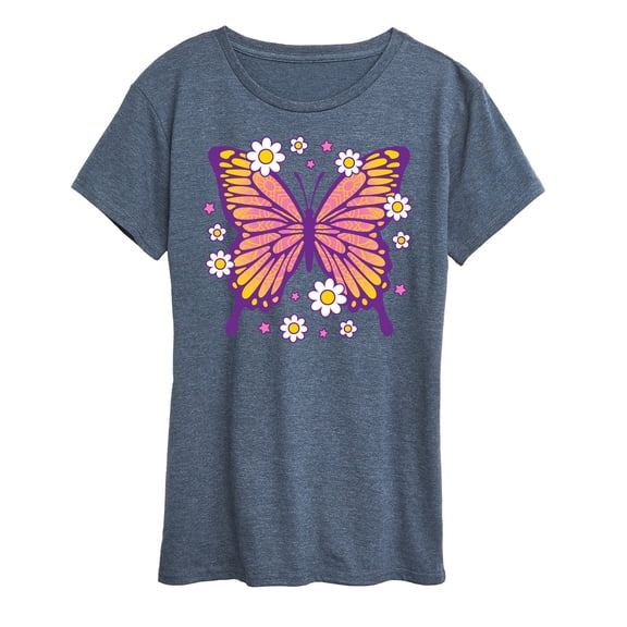 Instant Message - Mandala Butterfly - Women's Short Sleeve Graphic T-Shirt
