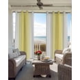 thumbnail image 4 of Lemon Yellow White Blackout Curtains 96 Inches Long for Bedroom, Gradient Vertical Stripes Geometric Thermal Insulated Room Darkening Black Out Window Curtain Panels Grommet Drapes for Living Room, 4 of 8