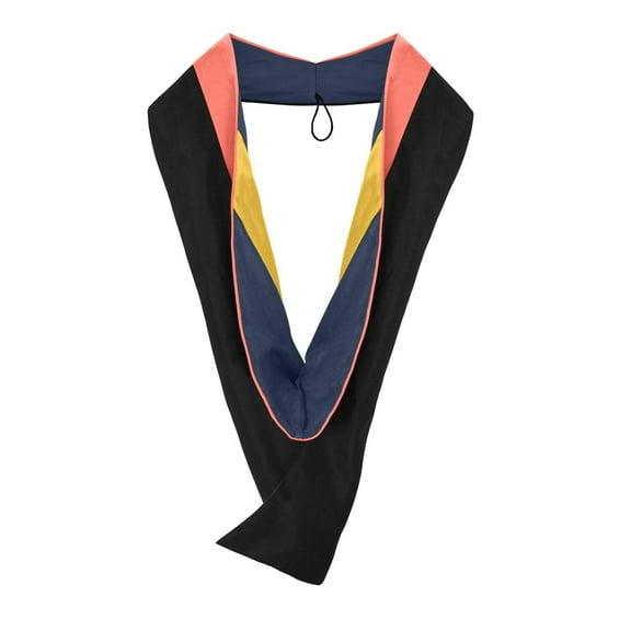 Endea Graduation Masters Hood For Public Health - Salmon/Navy Blue/Gold