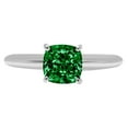 thumbnail image 7 of Solitaire Engagement Ring for Women - 2ct Simulated Emerald in 14K White Gold Promise Ring, 7 of 7