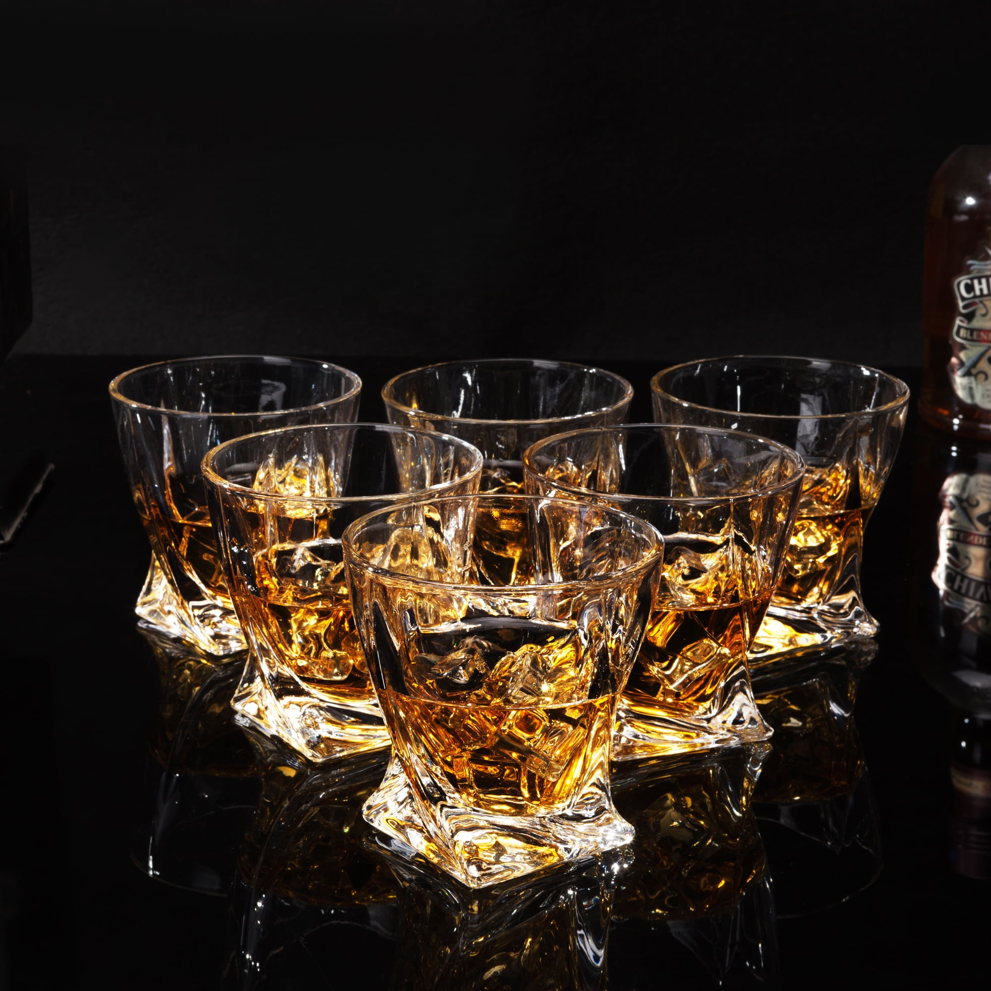 Wobbly Whiskey Glasses: Set of 6