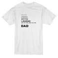 thumbnail image 1 of T-shirt Blanc Homme Citation Héros Mythe Légende Papa, 1 of 1
